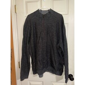 Tommy‎ Bahama Sweater Reversible Long Sleeve Gray Men  2XL Cotton Blend